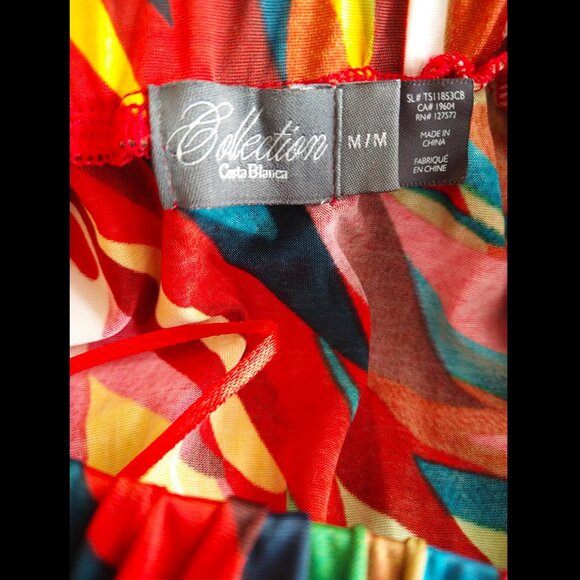 Costa Blanca Vibrant Multicoloured Strapless Maxi Dress - Picture 7 of 9